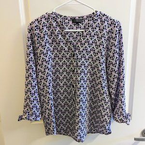 The Limited Blouse - Purple Pattern